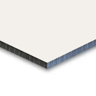 HPL plaat 8mm (gebroken) wit, Ral 9010, ral 9016 bij benadering.